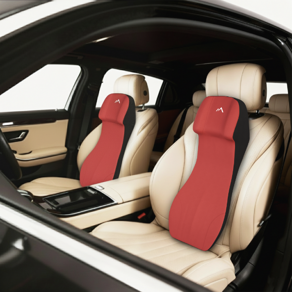 Pharaoh Sculpt+ Integrated Memory Foam Neck & Back Pillow – Full-Body Ergonomic Car Support System