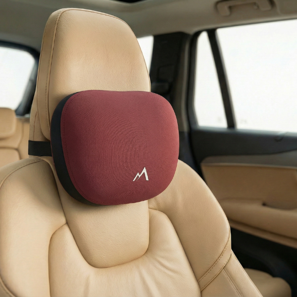 Pharaoh Solace Memory Foam Car Neck Pillow – Maybach-Inspired Luxury Comfort Cushion