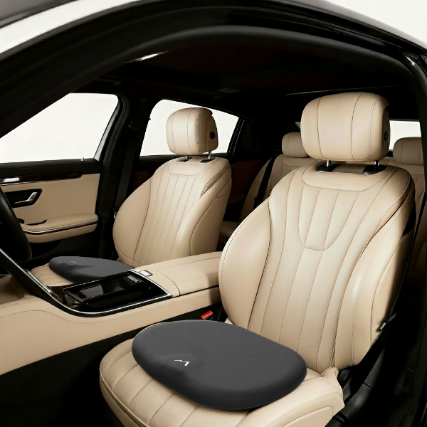 Pharaoh Poise+ Memory Foam Car Seat Cushion – Road Shock Absorbing Comfort for Long Drives