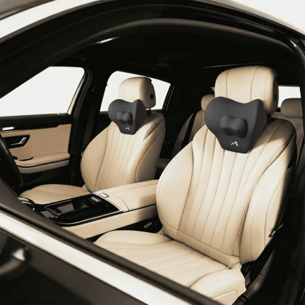 Pharaoh Aura+ Adjustable Memory Foam Car Neck Pillow – With Adaptive Central Support Pad for Daily Comfort