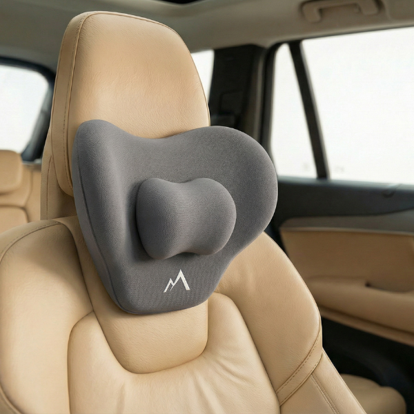 Pharaoh Aura+ Adjustable Memory Foam Car Neck Pillow – With Adaptive Central Support Pad for Daily Comfort