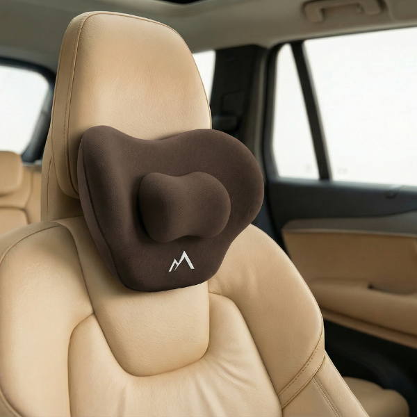 Pharaoh Aura+ Adjustable Memory Foam Car Neck Pillow – With Adaptive Central Support Pad for Daily Comfort