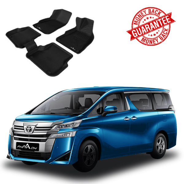 Toyota New Vellfire Car Floor Mats (2022-2024)  - Custom Fit, Waterproof & Anti Skid