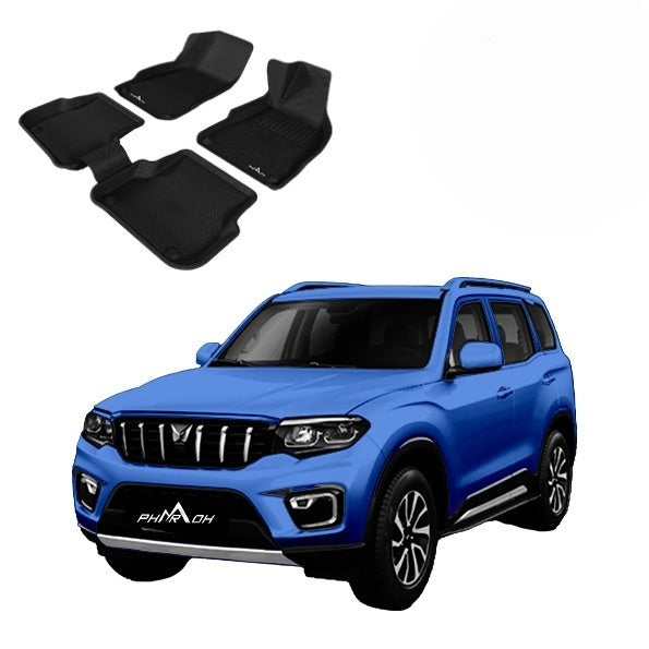 Mahindra Scorpio N Car Floor Mats ( 7 seater ) - Custom Fit, Waterproof & Anti Skid