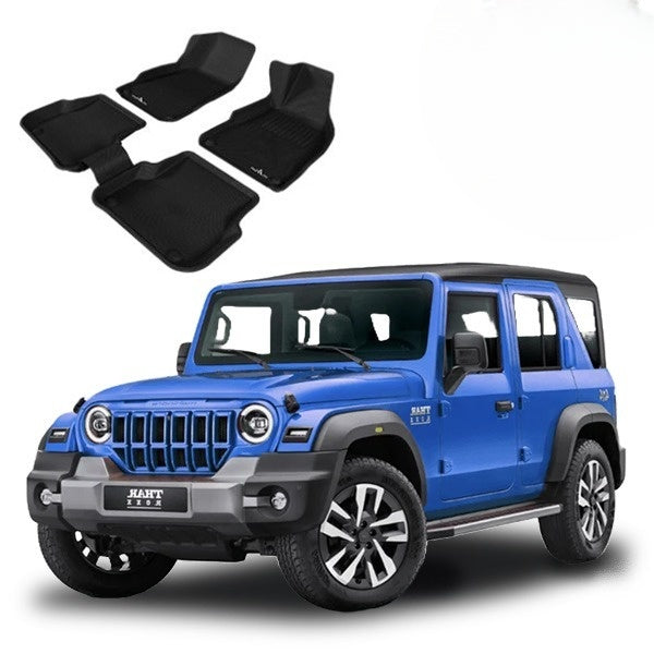Mahindra Thar Roxx Car Floor Mats - Custom Fit, Waterproof & Anti Skid