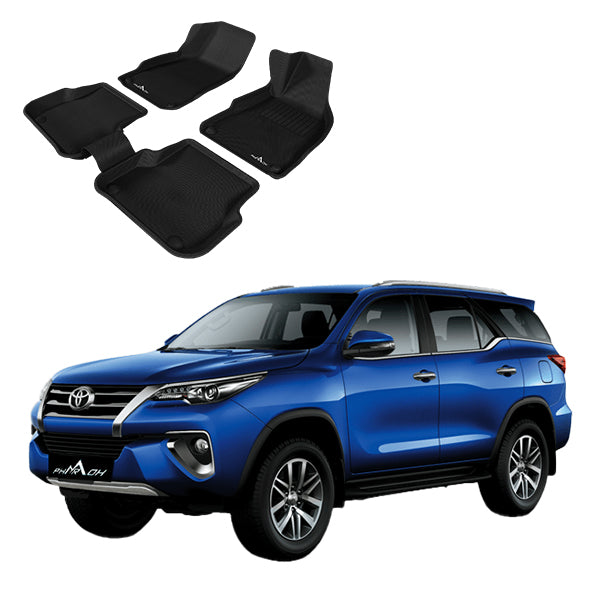 Pharaoh 3D mats installed inside Toyota Fortuner SUV cabin