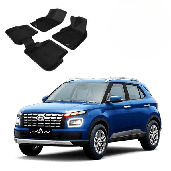 Pharaoh luxury 3D mats inside Hyundai Venue SUV cabin

