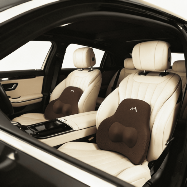 Pharaoh Spine+ Memory Foam Car Backrest – Ultimate Lumbar Support & Pain Relief Add-On